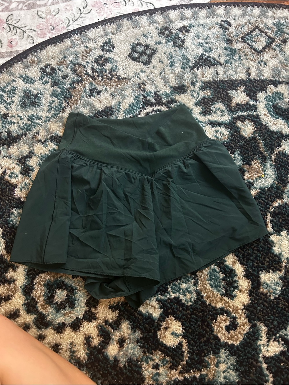 aerie High-Waist Athletic Skort in Dark Green